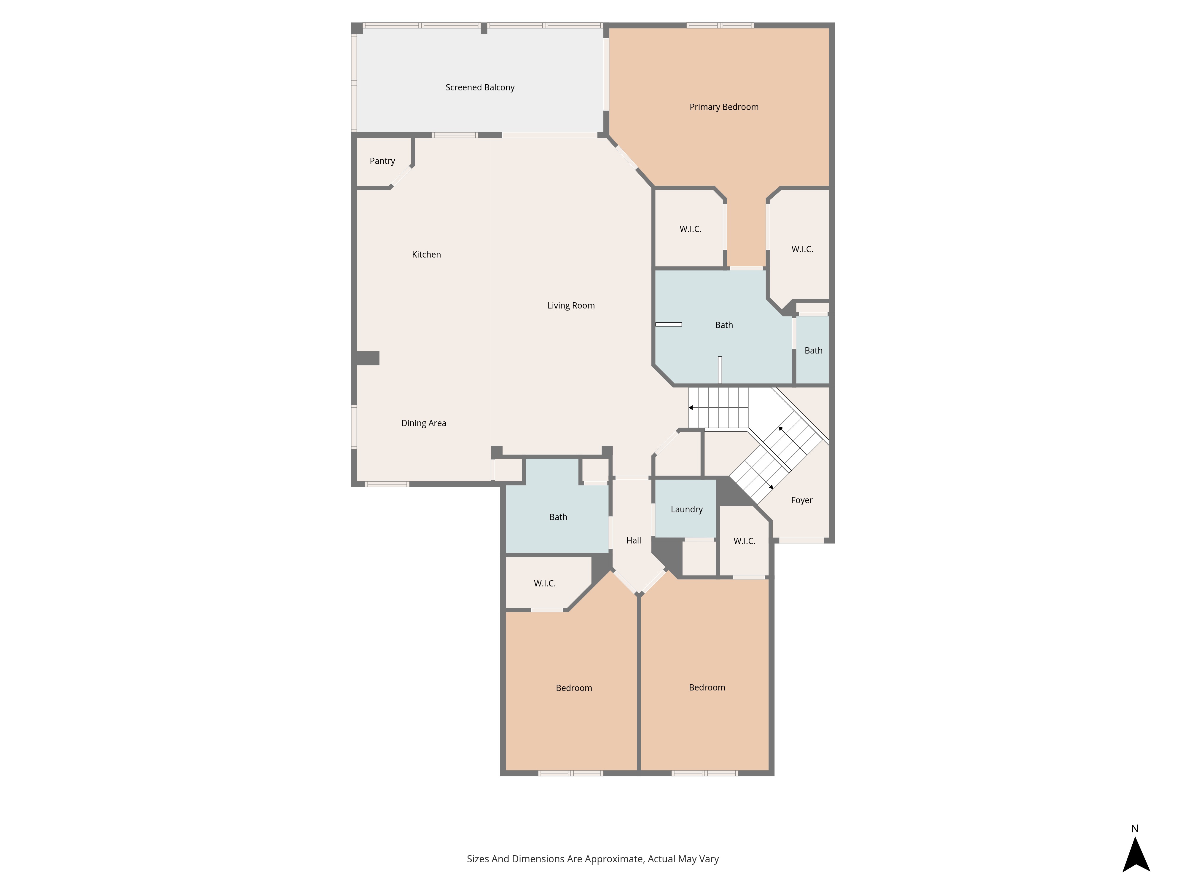 Coach Homes — Upper Unit floor plan example
